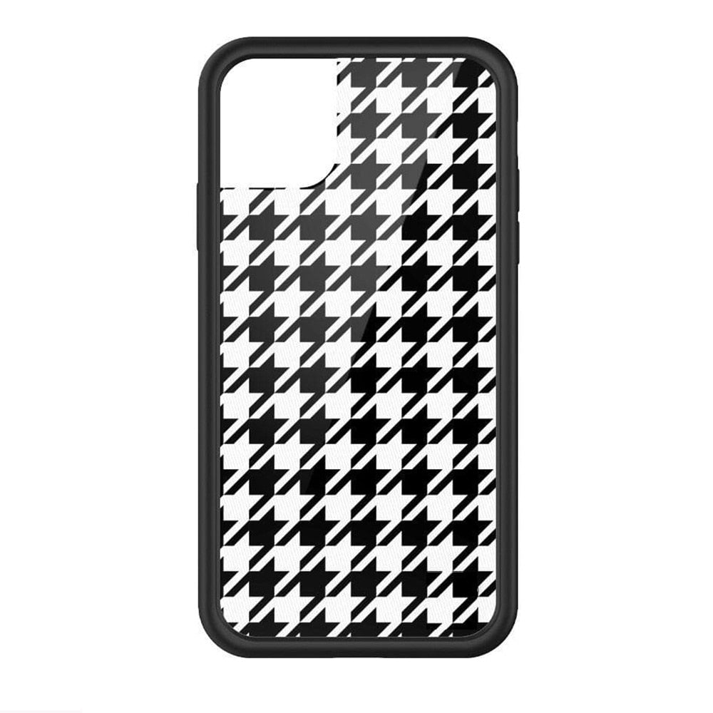 Houndstooth Silicone PC phone case for iphone 6S 7 8 Plus X Xs Max XR 11 12 Pro hard fundas for samsung s21 s30 note 21