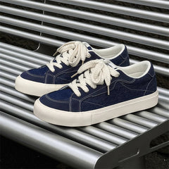 YICKYUE  -  Spring and Autumn New Men's Street Solid Color National Tide Canvas Shoes Low Top Men's Shoes Women's Shoes Couple Shoes