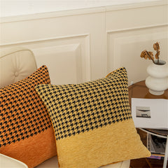 YICKYUE  -  Houndstooth Throw Pillow Light Luxury Home Decorative Pillowcase Nordic Style Soft Pillow Living Room Sofa Cushion Case 45x45cm