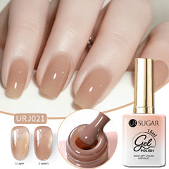 YICKYUE  -  15ml Jelly Nude Gel Nail Polish Translucent Color Gel Polish Semi Permanent UV Gel Nail Art Soak Off Gel Varnish Autumn