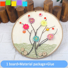 DIY Handmade stickers Painting Creative Learning Toy For Kids Cartoon Wood Board Paste Art Design Craft Home Decoration painting