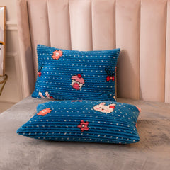2pcs/set 48x74cm Cartoon Print Pillowcase Winter Warm Comfortable Magic Velvet Pillow Cover Home Decorative Sleeping Pillowcases