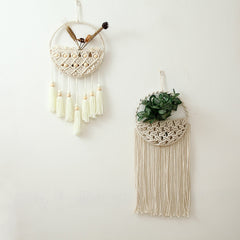 Macrame Flower Basket Garden Pots Planters Macrame Wall Haning  Planter BohoTapestry for Bedroom Apartment Living Room Decor