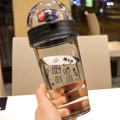 Yickyue 500ml Creative Shooting Basket Water Bottle Funny Basketball Game Plastic Water Cup Large Capacity Student Sports Water Bottles
