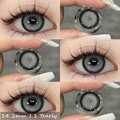 YICKYUE  -  New Colored Contacts Lenses for Eyes Blue Contact Lenses Brown Eyes Contact Lenses Yearly Gray EyeContact Lens 14.2mm