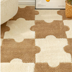 Yickyue Tufting Puzzle Play Mat Children'S Carpet Interlocking Exercise Tiles Floor Soft Fluffy Tatami Floor Mat And Rug For Kids Pad