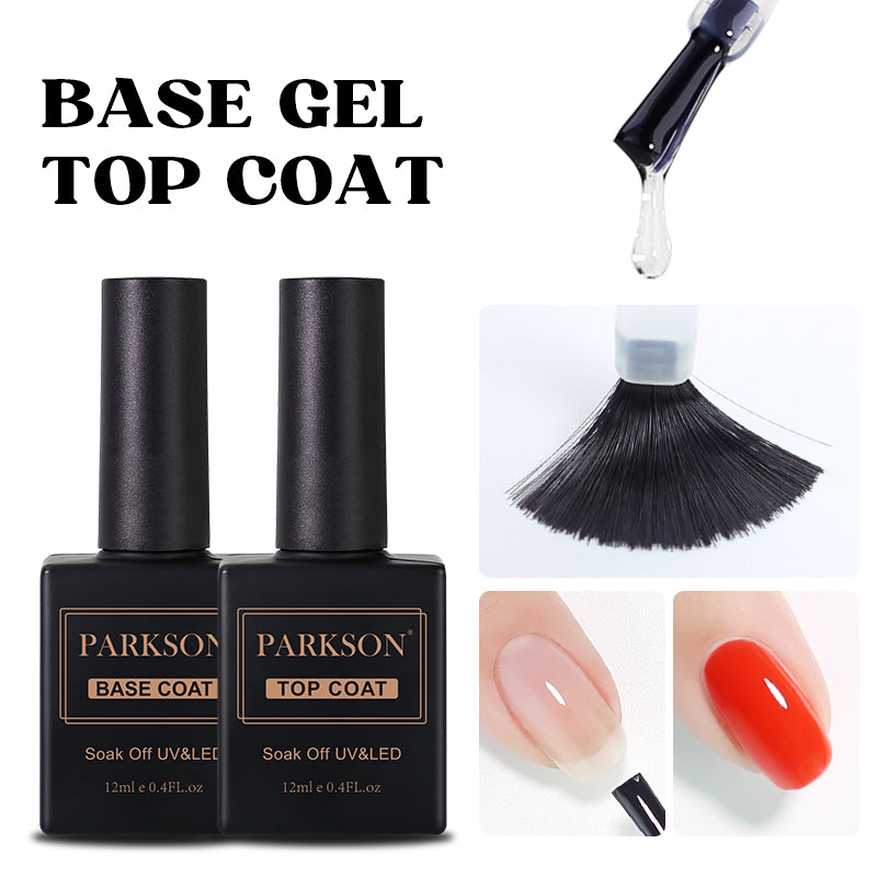 YICKYUE  -  Parkson 2pcs Translucent Jelly Color Gel Polish Set Semi Transparent 12ml Varnishes Nail Art Semi Permanent LED UV Top Base Coat