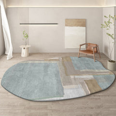 Irregular Round Living Room Carpet Simple Decorative Bedroom Carpets Ins Bedside Rugs Special-shaped Children Room Rug Customize