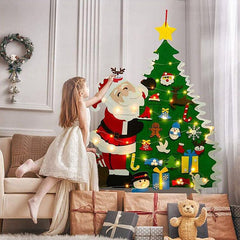Yickyue DIY Felt Christmas Tree Decorations Christmas Gifts Christmas Decor for Home Xmas Wall Hanging Ornament Happy New Year 2023