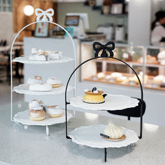 Afternoon Tea Dim Sum Rack Multi-Layer Cake Stand Ins Style Dessert Stand Internet Celebrity Cake Shop Photo Display Tray