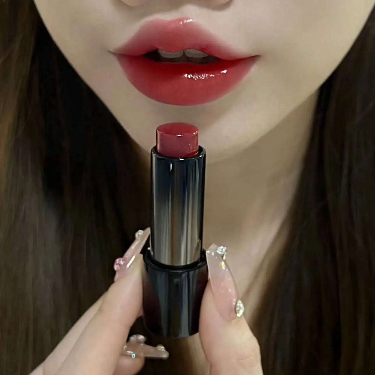 YICKYUE  -  Glass Tea Russet Jelly Lipstick Clear Water Light Solid Lip Gloss Moisturizing Hydrating Waterproof Lip Glaze Korean Makeup