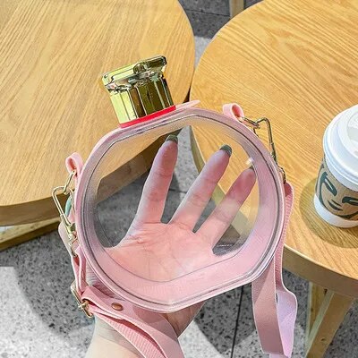 Yickyue 600 ML Cute Flat Plastic Water Bottles For Girls Portable Large Capacity Sport Kettle Direct Drinking Milk Juice Cup BPA Free