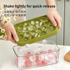 Ice Cube Trays Silicon Bottom Ice Cube Storage Container Box with Lid Ice Mold Makers for Cool Drinks Kitchen Bar Tool Accessory