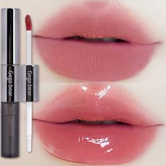YICKYUE  -  Double Head Transparent Mirror Lip Gloss Velvet Matte Sexy Red Liquid Lipstick Waterproof Lasting Lips Korean Makeup Cosmetics