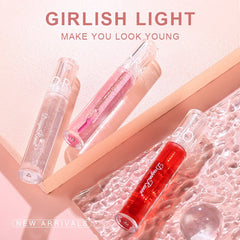 Yickyue Mirror Water Lip Gloss Lip Glaze Transparent Glass Lip Oil Waterproof Lasting Liquid Lipstick Lip Gloss Lips Makeup Cosmetics