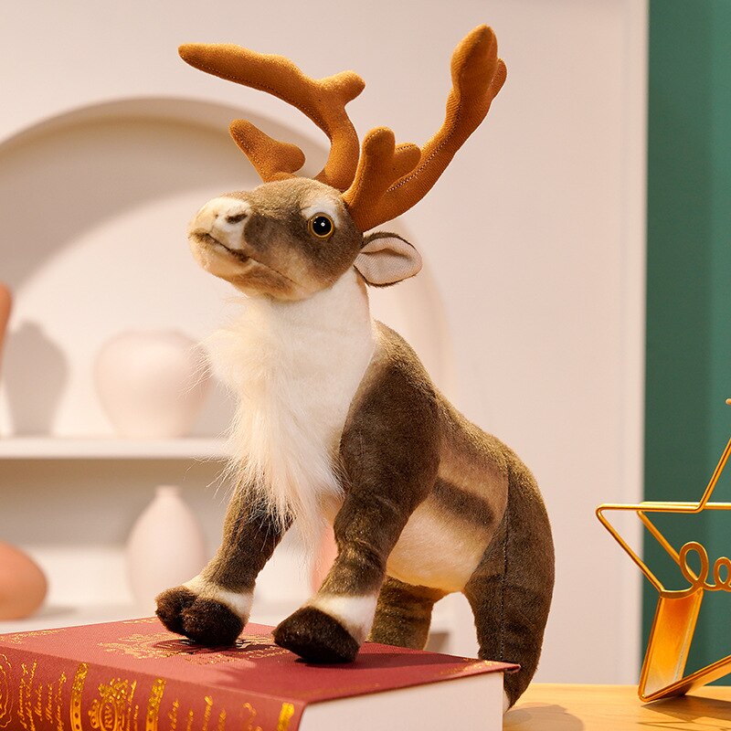 Simulation Reindeer Plush Toy Christmas Deer Doll Xmas Elk Toy Christmas Decorations Merry Christmas New Year Best Gift for Kids