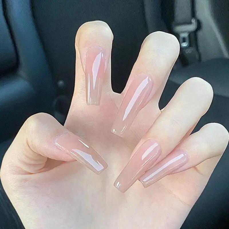 YICKYUE -  15ml Translucent Jelly Nude Gel Nail Polish Pink Purple UV Gel Semi Permanent Varnish for Nail Art Design Gel Nail Polish