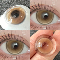 Yickyue  New 1Pair Fashion Big Lenses Myopia Colored Contact Lenses for Eyes Beauty Blue Eyes Lenses Green Pupils Brown Grey Lens