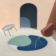 Round Rug Morandi Nordic Ins Style Living Room Carpet Computer Chair Floor Mat Bedroom Carpets Children's Bedroom Bedside Rugs