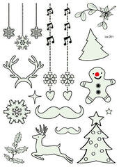 Christmas Luminous Tattoo for Children Cute Design Glow Sticker Face Arm Leg Body Art Tattoo 210*150Mm