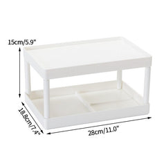 Storage Shelf Desktop Rack  Double-layer Desk Stand Shelf  Plastic Desk Shelves Cosmetic Sundries Organizer Home Storage