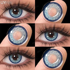 YICKYUE  1 Pair Multicontacts for Woman y2k Korean Style Fashion Eye Lenses Blue Eye Color Contacts Purple Lenses Gray Natural Lens