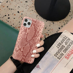 Retro Snake Grain Silicone Shockproof Phone Case For iPhone 11 12 Pro Max Mini X Xs XR 7 8 Plus SE 2  Luxury Pattern Cover
