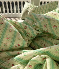 YICKYUE  -  Pastoral flower green bedding set girl,twin full queen fresh rustic floral cotton home textile bed sheet pillow case quilt cover