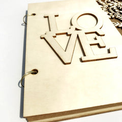 Yickyue 10/20/30/40 Pages Wedding Guest Book Wedding Signs Wood Wedding Signature Guest Book Mrs Mr Photo Frame Wedding Decoration