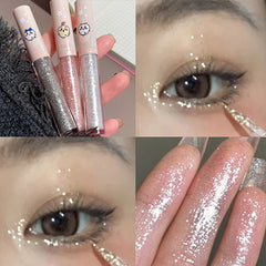YICKYUE  -  Fine Flash Liquid Eye Shadow Bright Crystal Pearl Light Broken Drill Fine Flash Bright High Gloss Sleeping Silkworm Eye Makeup