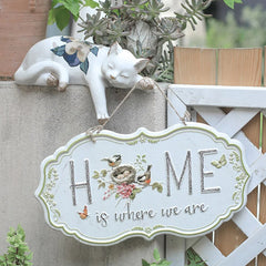 Yickyue Welcome Home Front Door Welcome Sign 3D Embossed Rectangular Metal Sign Hanging Sign, Portico, Outdoor Home Decoration