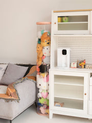 Doll Storage Bucket Box Basket Column Plush Toy Transparent Cylindrical Doll Doll Storage Rotatable PVC Cylindric Tubes