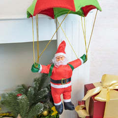 Yickyue Climbing Santa Claus Ladder Rope Hanging Doll with Parachute Christmas Tree Pendant Home Ornaments Decoration New Year Gift