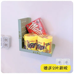 Punch-free Pink Wall Shelf Girl Heart Dormitory Bedside Frame Cosmetic Wooden Girl Bedroom Desktop Storage Wall Shelf
