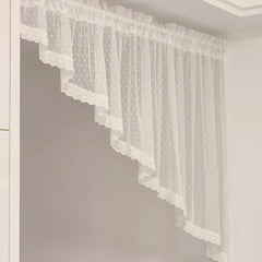 YICKYUE  -  Semi Sheer Curtain Valances Window Topper Sheer Kitchen Tier Swag Privacy Half Window Curtain for Bedroom Living Room Home Decor
