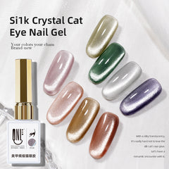 YICKYUE  -  Crystal Cat Eye Gel Nail Polish Holographic Magnetic Gel Varnish UV LED Soak Off Shiny Glitter Gel Lacquer for Manicure