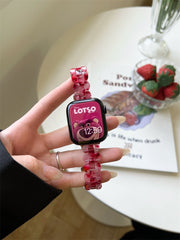 Girl Resin Strap For apple Watch Band 7 44mm 40mm 42mm 38mm 41mm 45mm New Correa Loop Watchband For iwatch 7 6 se series 5 4 3 2