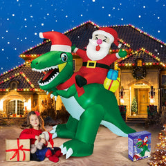 Yickyue New Christmas Santa Claus Inflatable Decoration for Home Outdoor Xmas Elk Pulling Sleigh Snowman Decor Yard Garden Party Arch