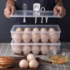 34 Grid Egg Storage Box Refrigerator Food Preservation Box Organizer Kitchen Accessories Plastic Tray Vegetable Rack Drop-proof