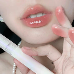 Yickyue Bubble Mirror Water Lip Gloss Waterproof Lasting Transparent Glass Lip Glaze Moisturizing Color Rendering Lipsticks Lips Makeup