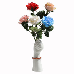 W&G Ins Nordic Ceramic Vase Decoration Home Design Plant Pot Fake Flowers In Vase Ornament Living Room Office Hydroponic Decor