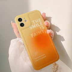 Ins orange Gradient smile phone case silicone cover for iphone 8 7 plus xsmax x xr 12 11 pro max mini cartoon shockproof shell