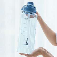 Simple Solid Color Large Capacity Portable Lifting Rope with Sports Kettle Adult Fitness Car Leakproof Plastic Straw Cup