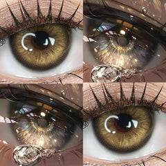 YICKYUE  Prescription Colored Contact Lenses -1.00 To -8.00 1 Year Soft Lens Natural Myopia Lenses For Bride Makeup Cosmetic