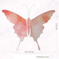 Yickyue Simple 3D Wrought Iron Wall Decoration Creative Home Livingroom TV Background Wall Hanging Simulation Butterfly Garden Decor