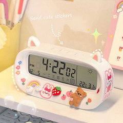 YICKYUE  -  Timing Alarm Clock Smart Time Table Decoration Students Wake-up Artifact Electronic Clock Watch Digital Alarm Clock with decor