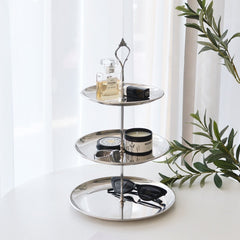Stainless Steel Storage Tray Desktop Storage Rack Jewelry Key Lipstick Small Objects Landing Multi-Layer Multifunctional Storage