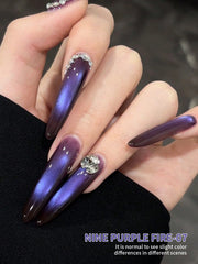 YICKYUE  -  1PC 15Ml Purple Cat Eye gel nail polish, UV LED curing, long-acting fast drying nail art gel - ideal gift for women For Spring