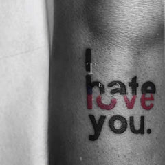 Waterproof Temporary Tattoo Stickers Letter Design Stickers For Men And Women Arm Leg Flash Fake Tattoo