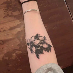 Waterproof Temporary Tattoo Black Sketch Flower Body Art Fake Tattoo Flash Tatto Arm Leg Female Male
